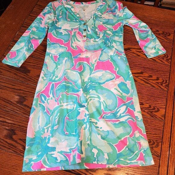 Lilly Pulitzer Alessia Dress Pink sands sz XS - Picture 3 of 6